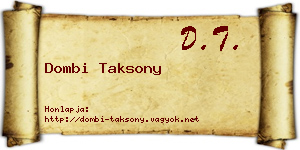 Dombi Taksony névjegykártya